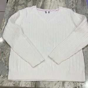 Polo white sweater medium